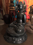 Brass Large Earth Touching Buddha 39" - Routes Gallery