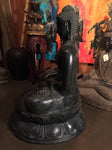 Brass Large Earth Touching Buddha 39" - Routes Gallery
