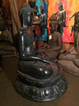 Brass Large Earth Touching Buddha 39" - Routes Gallery