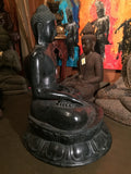 Brass Large Earth Touching Buddha 39" - Routes Gallery