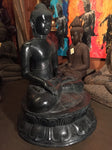 Brass Large Earth Touching Buddha 39" - Routes Gallery