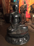 Brass Large Earth Touching Buddha 39" - Routes Gallery