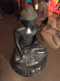 Brass Large Earth Touching Buddha 39" - Routes Gallery