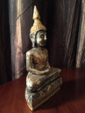 Wood Meditating Sukhothai Buddha Statue 9.5" - Routes Gallery