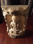Natural Wood Meditating Buddha Sculpture 12" - Routes Gallery
