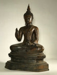 Brass Vitarka Sukhothai Buddha Statue 17.5" - Routes Gallery