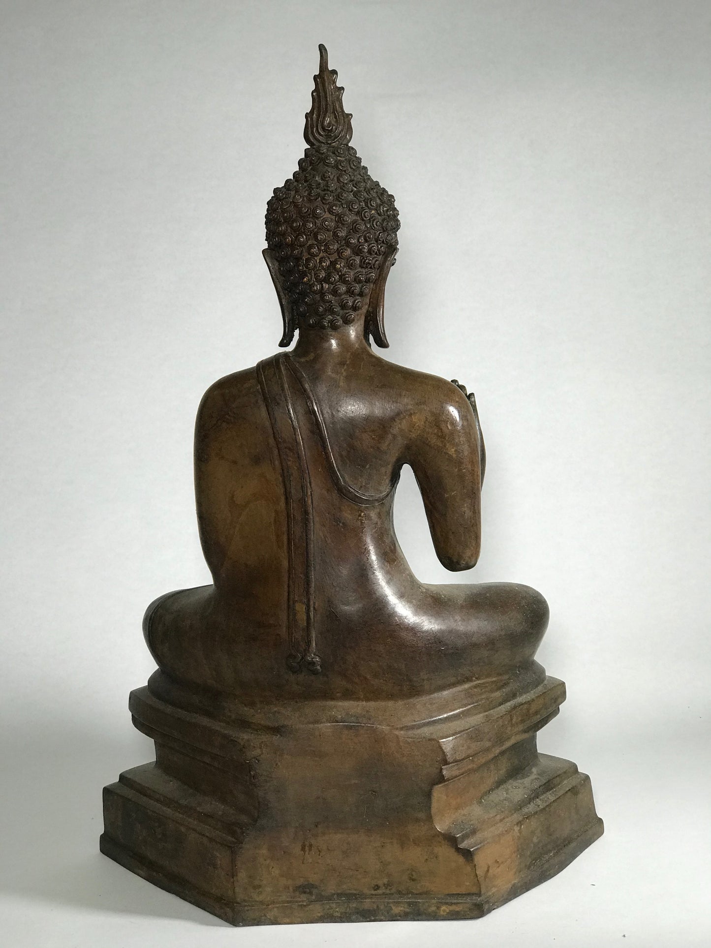 Brass Vitarka Sukhothai Buddha Statue 17.5" - Routes Gallery
