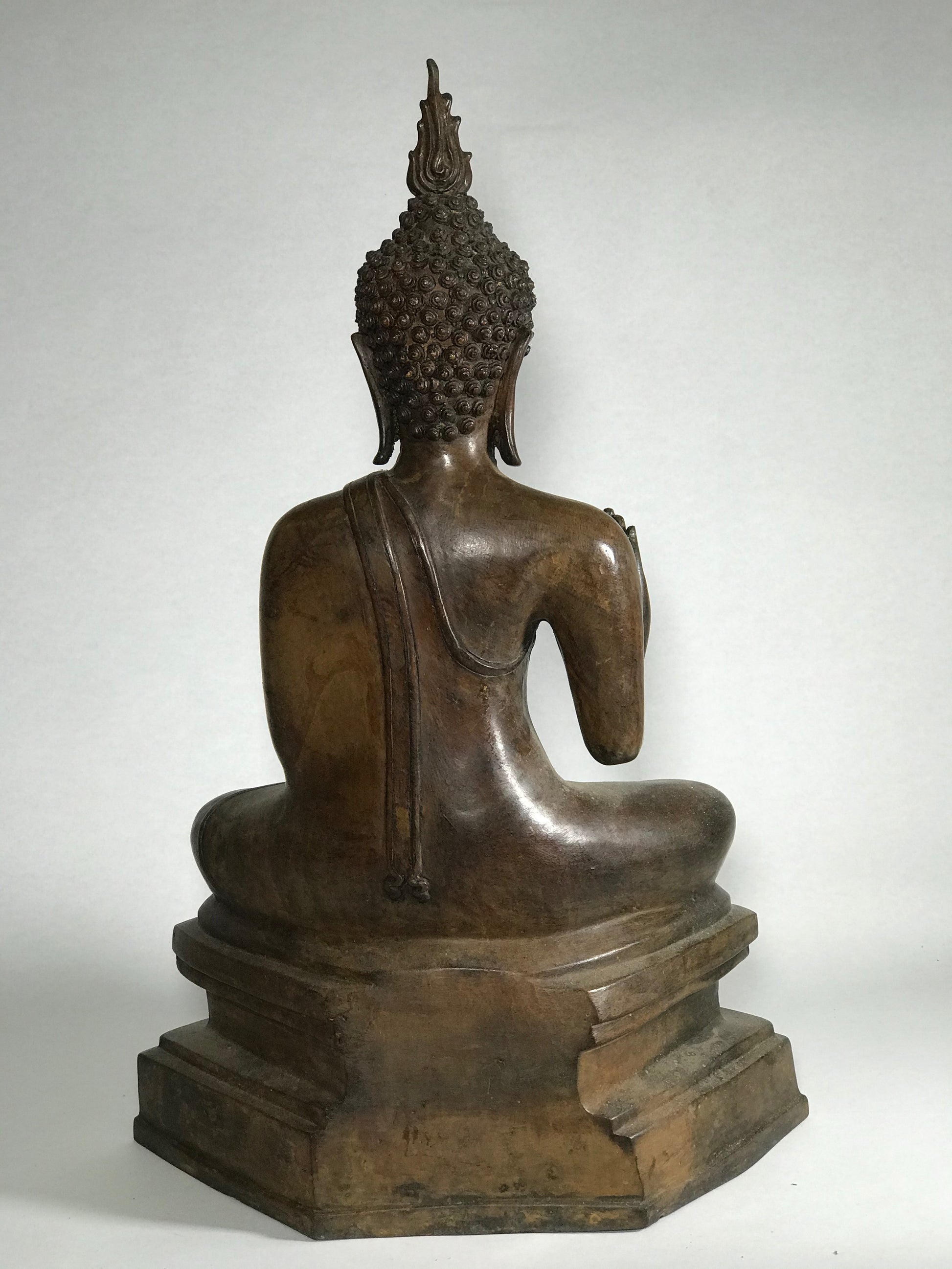 Brass Vitarka Sukhothai Buddha Statue 17.5" - Routes Gallery