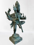 Brass Dancing Shiva Statue With Trident 24"