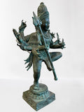 Brass Dancing Shiva Statue With Trident 24"