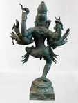 Brass Dancing Shiva Statue With Trident 24"