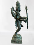 Brass Dancing Shiva Statue With Trident 24"