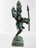 Brass Dancing Shiva Statue With Trident 24"