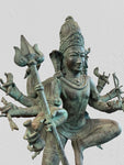 Brass Dancing Shiva Statue With Trident 24"