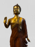 Brass Standing Abhaya Buddha Statue 22"