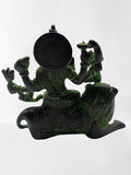 Brass Durga Statue Seated on Lion 3.5"