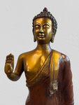 Brass Standing Abhaya Buddha Statue 22"