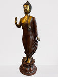 Brass Standing Abhaya Buddha Statue 22"