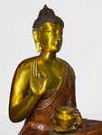 Brass Vitarka Teaching Buddha Statue 24"