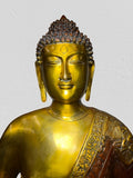 Brass Vitarka Teaching Buddha Statue 24"