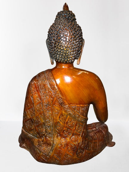 Brass Vitarka Teaching Buddha Statue 24"
