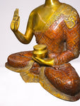 Brass Vitarka Teaching Buddha Statue 24"