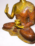 Brass Vitarka Teaching Buddha Statue 24"