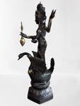 Brass Saraswati Wisdom Goddess Statue 46"