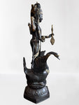Brass Saraswati Wisdom Goddess Statue 46"