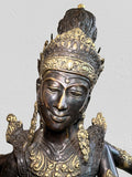 Brass Saraswati Wisdom Goddess Statue 46"