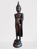 Brass Walking Abhaya Buddha Statue 45" - Routes Gallery