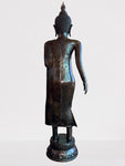 Brass Walking Abhaya Buddha Statue 45" - Routes Gallery