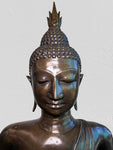 Brass Walking Abhaya Buddha Statue 45" - Routes Gallery