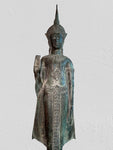 Brass Standing Ayutthaya Abhaya Buddha Statue 43"