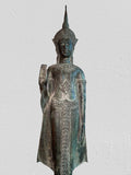 Brass Standing Ayutthaya Abhaya Buddha Statue 43"