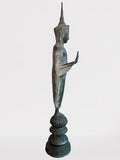 Brass Standing Ayutthaya Abhaya Buddha Statue 43"