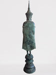 Brass Standing Ayutthaya Abhaya Buddha Statue 43"