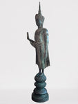 Brass Standing Ayutthaya Abhaya Buddha Statue 43"