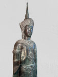 Brass Standing Ayutthaya Abhaya Buddha Statue 43"