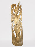 Wood Saraswati Wisdom Goddess Statue 42"