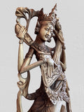Wood Saraswati Wisdom Goddess Statue 42"
