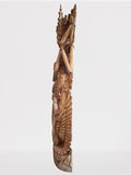 Wood Saraswati Wisdom Goddess Statue 42"