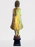 Wood Standing Monk with Offering Bowl 48"