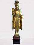 Wood Standing Abhaya Buddha Statue 46"
