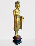 Wood Standing Abhaya Buddha Statue 46"