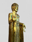 Wood Standing Abhaya Buddha Statue 46"