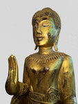 Wood Standing Abhaya Buddha Statue 46"