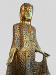 Wood Standing Gold Mandalay Buddha 48"