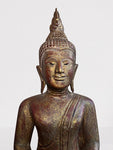 Wood Meditating Lanna Thai Buddha Statue 26"
