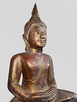 Wood Meditating Lanna Thai Buddha Statue 26"